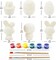 6 Pcs Easter Squishy Coloring Craft Kit Easter DIY Paint Your Own Squishies